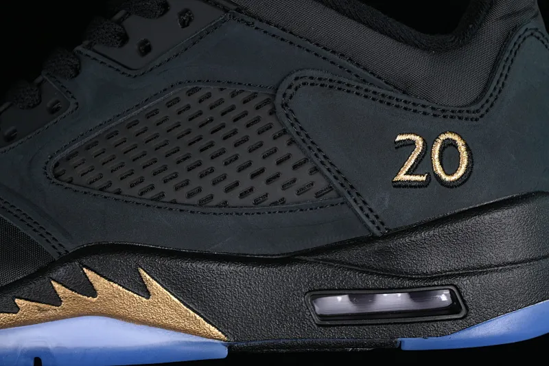 All categories Air Jordan Jordan series basketball shoes Air Jordan 5 Air Jordan 5 Low "Wings" AJ5 Joe 5 black gold cloth low-top basketball shoes DJ1094-001
